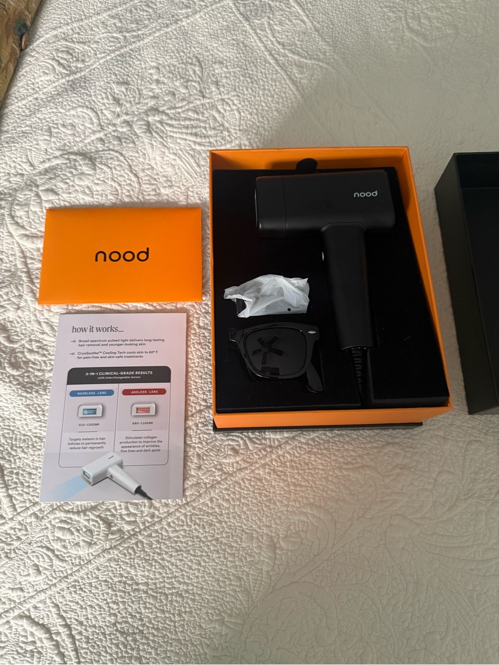 nood Portable At-Home Hair Removal Device in Black